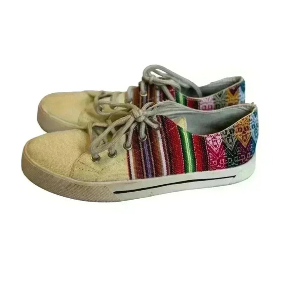 Paxx Shoes - Paxx Shoes Handmade in Peru Alpaca Wool Linen Aztec South American Style Size 6